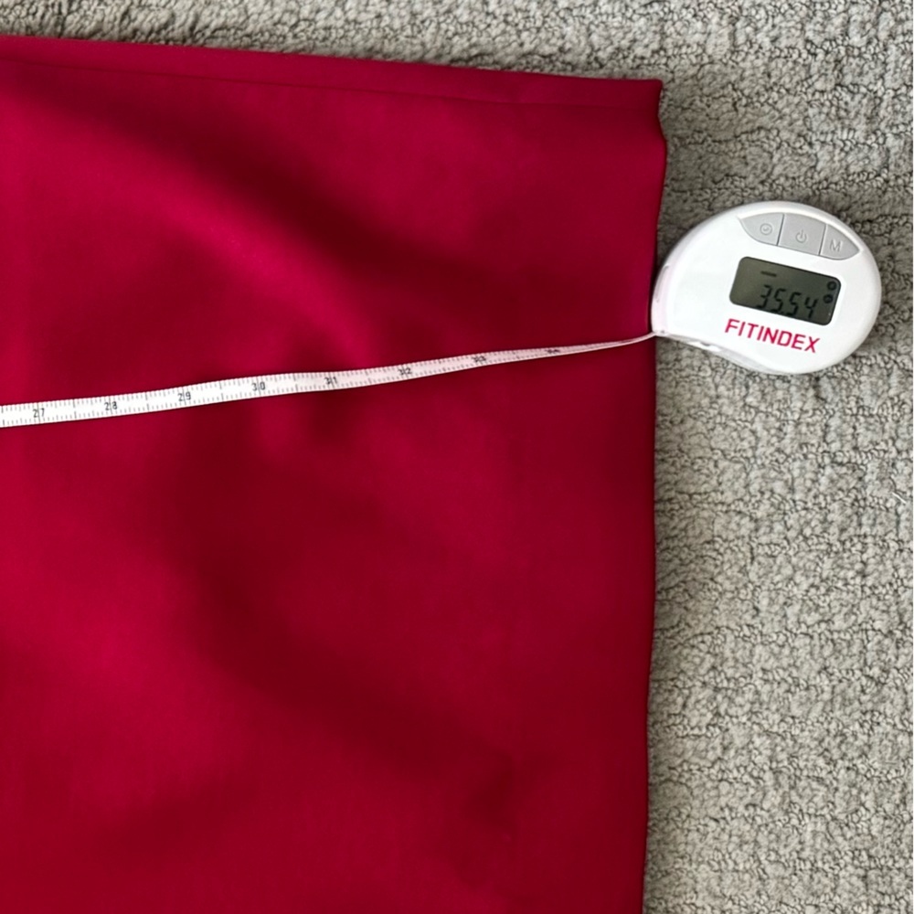 House of CB Charlotte Red Satin Midi Dress with Slit - Picture 8 of 10